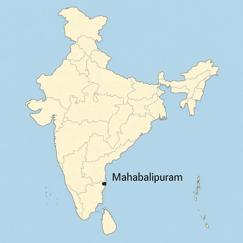 Mahabalipuram on India map